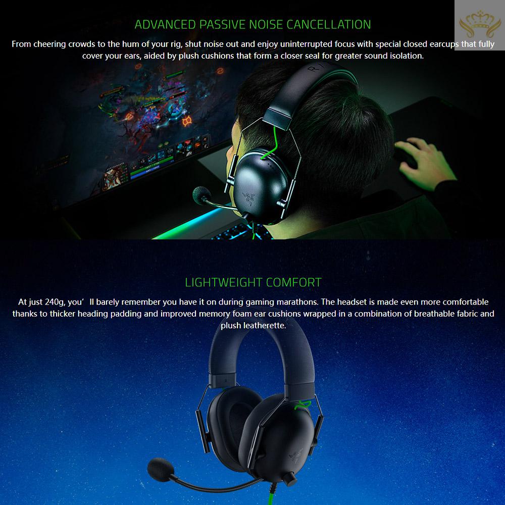 New Razer BlackShark V2 X Gaming Headset w/7.1 Surround Sound/ 50mm Drivers/Memory Foam Cushion Noise Cancelling Over Ear Headphones with Mic Compatible with PC/PS4/PS5/Nintendo Switch/Xbox One/Xbox Series X & S/Mobile #4