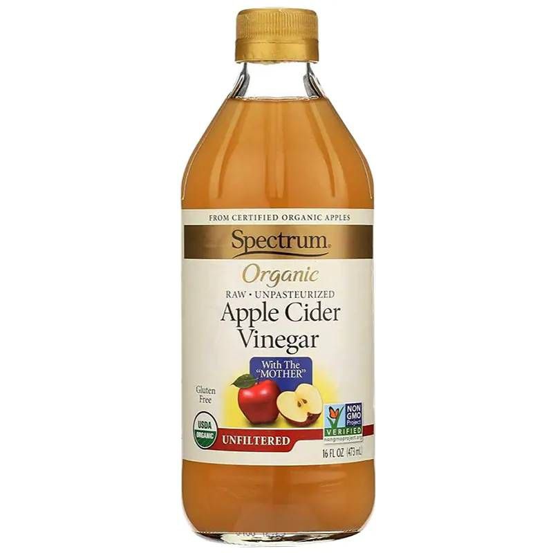 Spectrum Apple Cider Vinegar 473 ml. สเปคตรัม แอปเปิ้ลไซเดอร์ น้ำส้มสายชูหมักแอปเปิ้ล