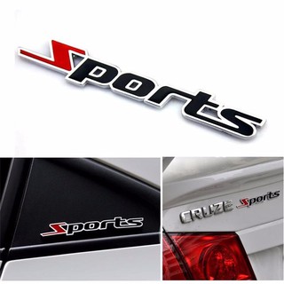 Logo Sports แต่งรถยนต์ 3D Chrome metal