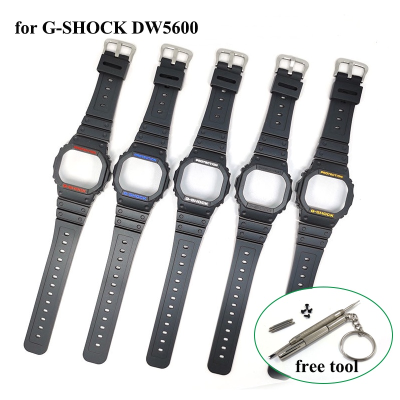 สายนาฬิกาข้อมือซิลิโคนเรซิ่น กันน้ํา สําหรับ Casio G-SHOCK DW5600 GW-B5600 G5600