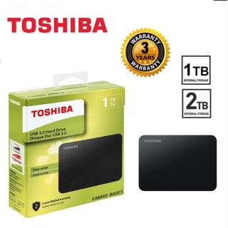 ฮาร์ดดิสก์ภายนอก ของแท้ TOSHIBA 1TB 2TB External Hard Drive HDD