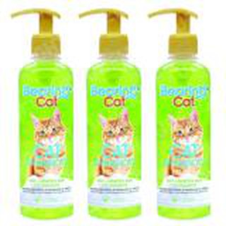 แชมพูอาบน้ำแมว Bearing Cat สูตรอ่อนโยน สำหรับผิวบอบบาง แพ้ง่าย 350 มล.(3 ขวด)Bearing Cat Shampoo for Dry&amp;Sensitive Skin