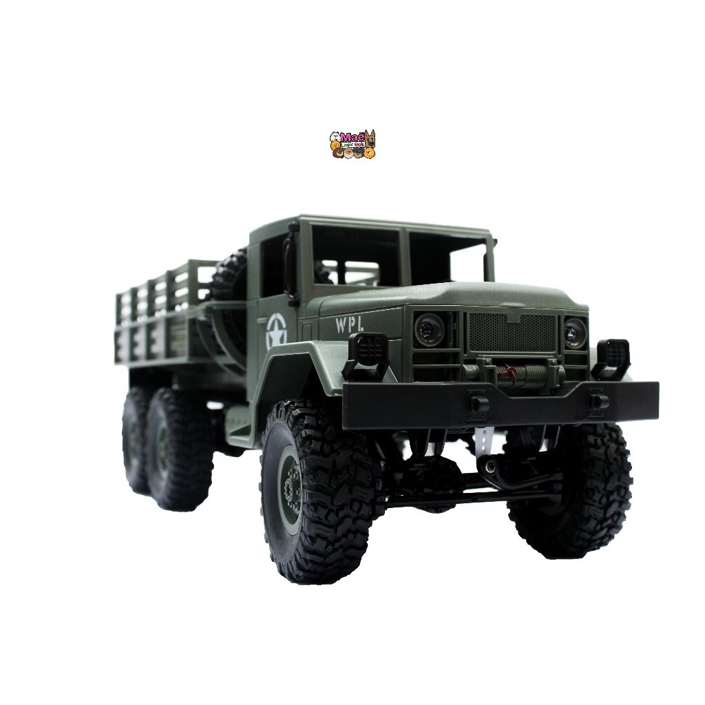 รถบังคับวิทยุ รถบรรทุกทหารหกล้อ  อัตราส่วน 1:16 ขับเคลื่อน 6 WD ความถี่ 2.4Ghz – WPL B-16 Military T