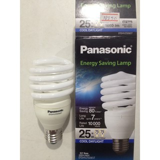 หลอดไฟตะเกียบ แบบเกลียว Panasonic 25W 1660 Lumen Coll Day light EFDHV25D65T หลอดประหยัดไฟ