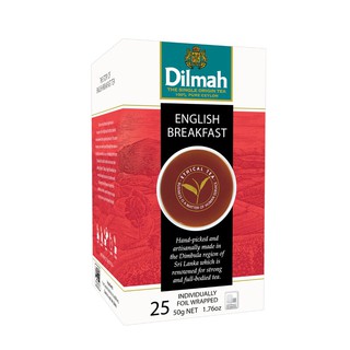 ชาซอง 2 กรัม (กล่อง25ซอง) ดิลมา English Breakfast Tea sachet 2 grams (box of 25 sachets) Dilma English Breakfast