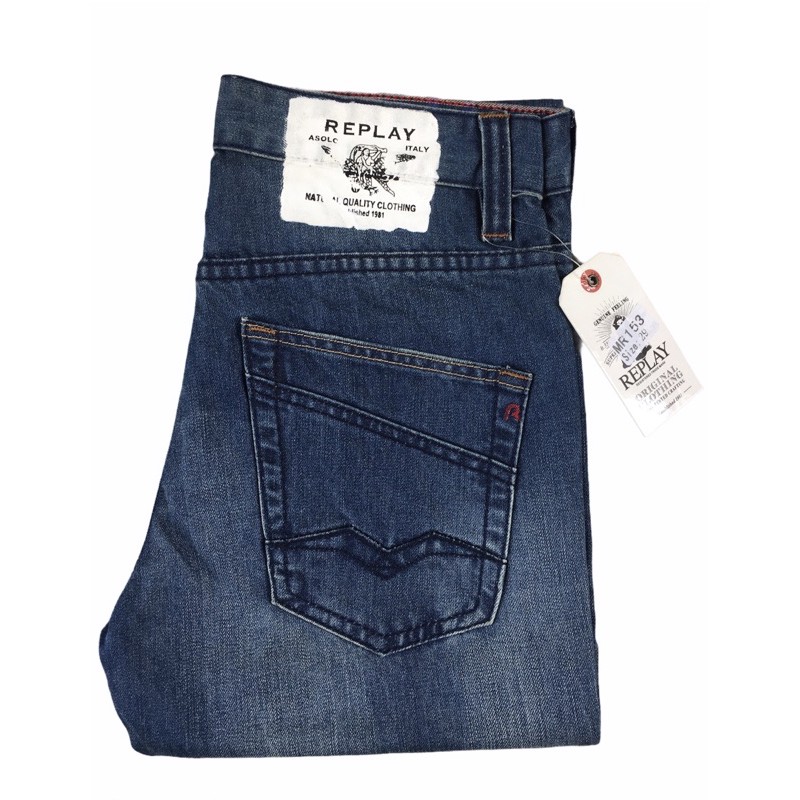 Replay Jeans Mens Slim Straight Zip ️ ️ ️