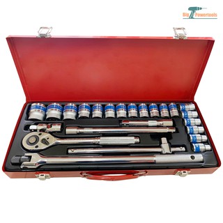 MOLITA TOOLS ชุดเครื่องมือ ประแจ ชุดบล็อก 24 ชิ้น ขนาด 1/2 (4หุน)