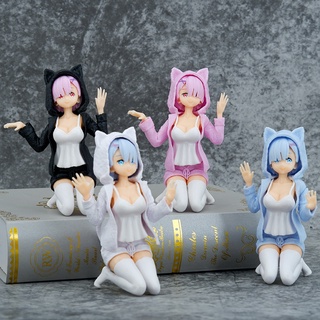 โมเดลฟิกเกอร์ รูปหูแมว Rem Rem Ram Zero-based life in First world