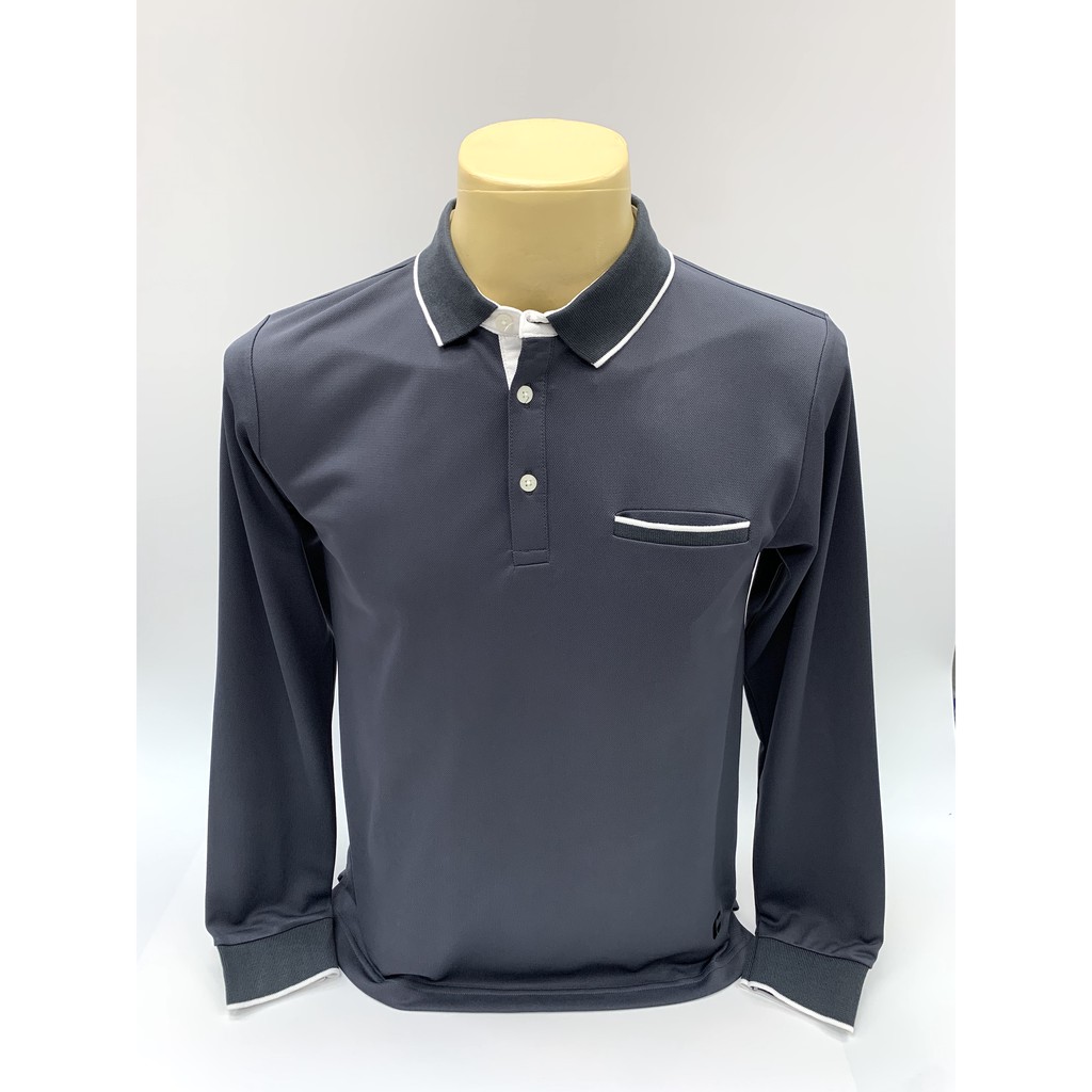 เสื้อโปโลผู้ชายแขนยาว รุ่น C59 AIR รหัส 087-2 เสื้อใส่ทำงานหรือกันหนาวกันลม KINGBERRY SHOP ราคา ถูกที่สุด ดีลบีเคเค รูปภาพหลัก