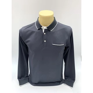 เสื้อโปโลผู้ชายแขนยาว รุ่น C59 AIR รหัส 087-2 เสื้อใส่ทำงานหรือกันหนาวกันลม KINGBERRY SHOP