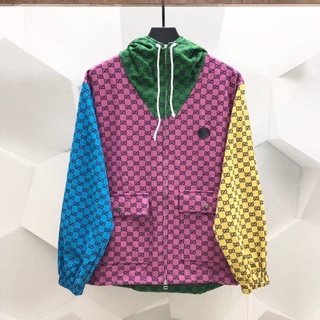 เสื้อแขนยาว กุชชี่ Multicolor canvas hooded Jacket ถ่ายสดจากสินค้าจริง100% Size S / M / L / XL