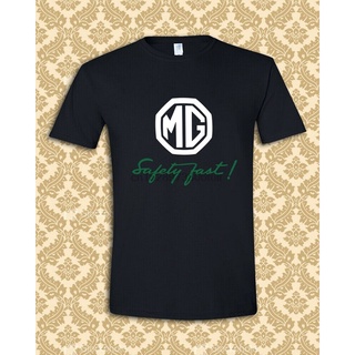 tshirtเสื้อยืดคอกลมฤดูร้อนเสื้อยืด ลายโลโก้ Mg Morris Garages สีดํา ไซซ์ S- 3XL XS S M L XL XXL 3XL 4XL 5XL 6XL สําหรับแ