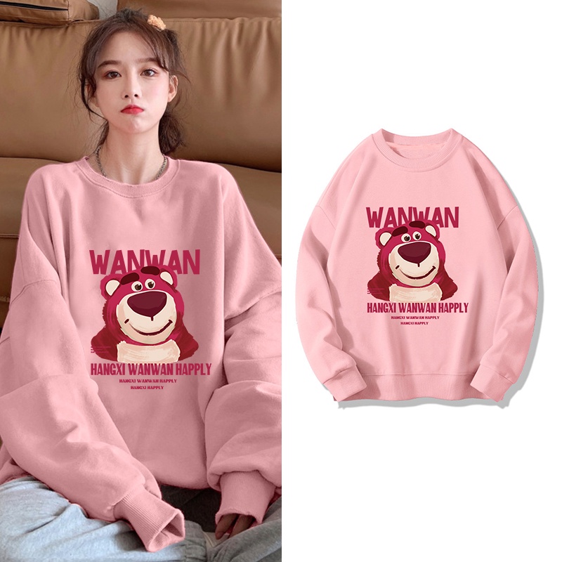 เสื้อกันหนาวแขนยาว คอกลม ผ้าฝ้าย ขนาดใหญ่ แบบเรียบง่าย แฟชั่นฤดูใบไม้ร่วง และฤดูหนาว สไตล์เกาหลี สําหรับผู้หญิง และผู้ชาย