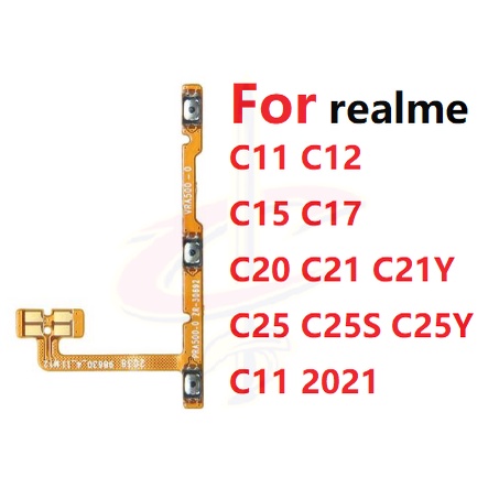 แพรปุ่มสวิตปิดเปิด ปุ่มเปิดปิด ปุ่มเปิดเสียง สําหรับ Realme C12 C15 C17 C20 C21 C21Y C25 C25S C25Y C11 2021
