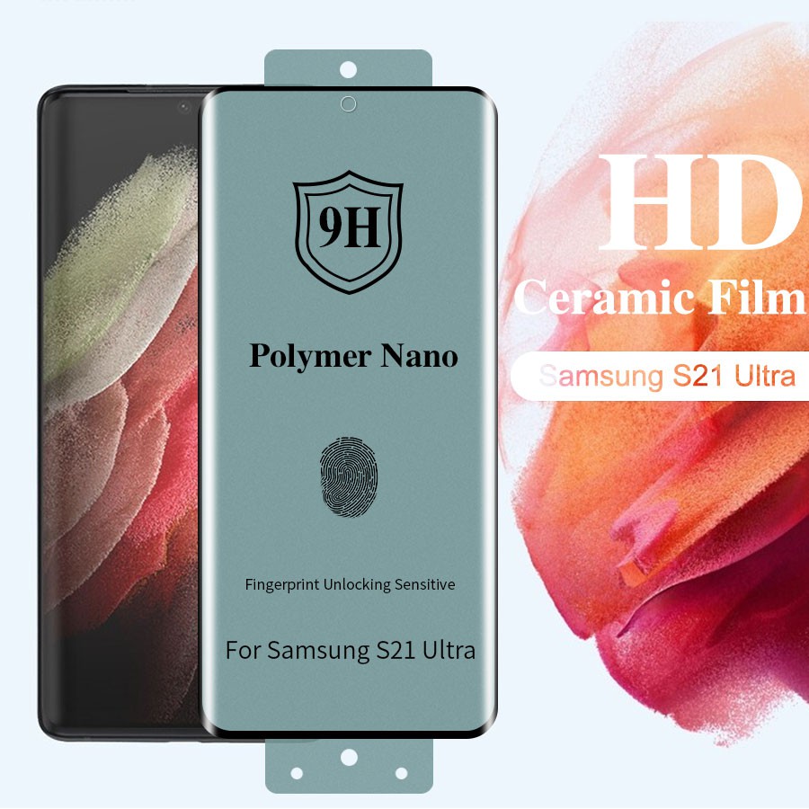 ฟิล์มกระจกนิรภัยกันรอยหน้าจอสําหรับ For Samsung Galaxy S21 Ultra S20 S10 S9 S8 Plus Note 20 Ultra Note 8 9 10