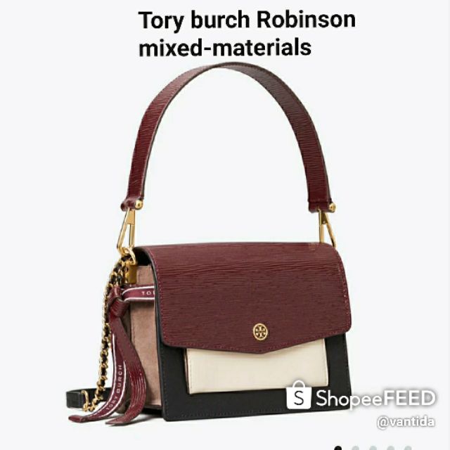 Tory burch robinson mixed-materials แท้ 100%