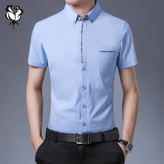 เสื้อเชิ้ต แขนสั้น มีกระเป๋า 5 สี สําหรับผู้ชาย