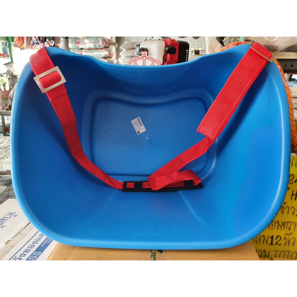 ถังหว่านปุ๋ย กะบุงหว่านปุ๋ย ถังหว่านอาหารสัตว์ ถังหว่านข้าว พลาสติกใส่ของขนาดใหญ่ ทำจากวัสดุเกรดเอ ทนทาน เหนียว ใช้ได้นา - รูปที่ 2