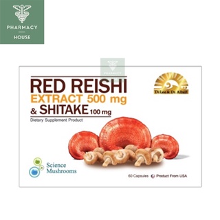 Dr.Lee &amp; Dr.Albert Red Reishi Extract 500 mg &amp; Shitake 100 mg.  ( 60 capsules )