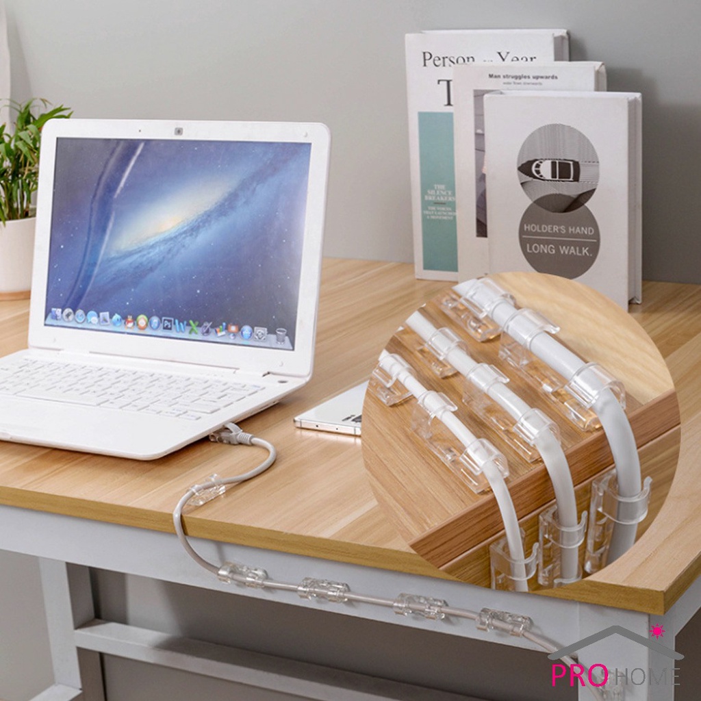 จัดระเบียบ คลิปล๊อคสายไฟ ที่เก็บสายไฟ 16ชิ้น/20ชิ้น