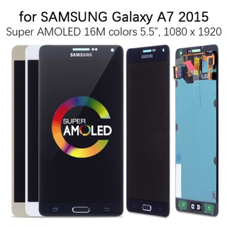 อะไหล่หน้าจอสัมผัสดิจิทัล LCD AMOLED แบบเปลี่ยน สําหรับ SAMSUNG A7 2015 A700 A700H A700F A700S A700K