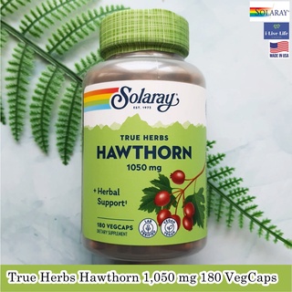 Solaray - True Herbs Hawthorn 1,050 mg 180 VegCaps สมุนไพร ฮอว์ธอร์น