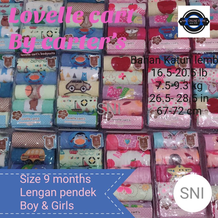 Carters 5in1 baby Jumper สําหรับเด็กชายและเด็กหญิง 9 MONTHS (แขนสั้น)