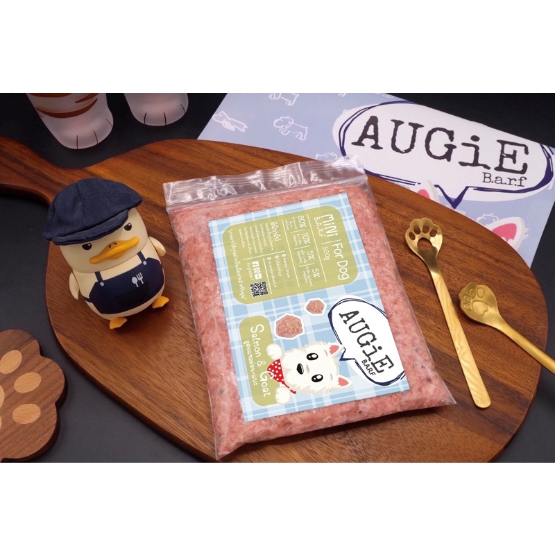 Mini Barf (500g) บาร์ฟสุนัข : สูตรแซลม่อน & แพะ (Salmon & Goat)