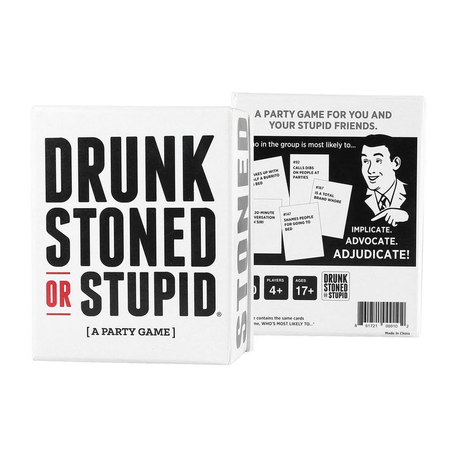 SHOWCard Game DRUNK STONED OR STUPID for You and Your Stupid Friends 4 ...