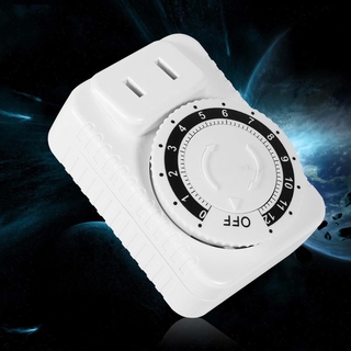 12 Electric Timer Socket ชั่วโมงเครื่องกลไฟฟ้า Time Wall ปลั๊กนาฬิกาดิจิตอลนับถอยหลังซ็อกเก็ตร้อน