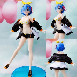 Re:Zero Rem ( Jumper Swimsuit Ver.) 23cm รีเซทชีวิต ฝ่าวิกฤติต่างโลก Anime Re:Life in a Different World from Zero ตุ๊กตาฟิกเกอร์ Precious Figure Natsuki Subaru Sportswear