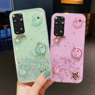 พร้อมส่ง เคสโทรศัพท์มือถือ TPU ใส ลายอวกาศ ดาว สําหรับ Redmi Note 11 11S 11Pro 11Pro+ 4G 5G Xiomi Redmi Note 11 pro 5G