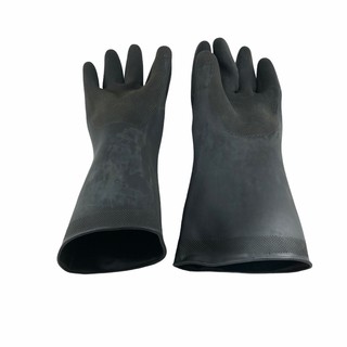 ถุงมือยางดำยาว 30 ซม หนาพิเศษ