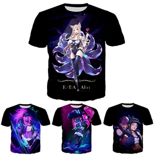 เสื้อยืดแขนสั้นพิมพ์ลาย League Of Legends 3 D สําหรับผู้ชาย