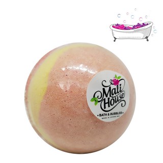 Mali House  Bath Bomb สบู่สปาสำหรับแช่ในอ่าง กลิ่นพีช Peach,สีส้ม 150g