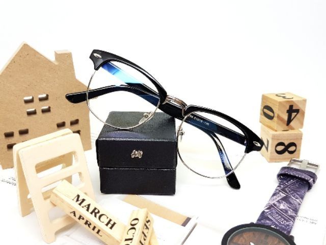 SELF แว่นตา รุ่น SA04 👓 ส่งฟรี 🚚 [ Clubmaster ครึ่งกรอบ สำหรับนำไปตัดเลนส์ ] - รูปที่ 7