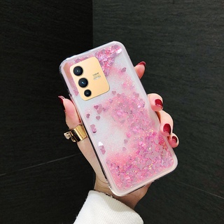 Ready Stock เคสโทรศัพท์ Vivo V23 5G V23e Y33T Y21T T1x 4G Y76 Y20 Y20s Y20sG Y12s Y12A New Fashion Glitter Liquid Transparent Water Moving Quicksand Soft Case Cover เคส VIVOV23 VIVOY76