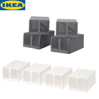 IKEA SKUBB สกุบบ์ กล่องรองเท้า ขนาด22x34x16 ซม. มีตาข่าย ช่วยให้อากาศถ่ายเทรอบๆ รองเท้า ช่องใสเปิดปิดได้สะดวกด้วยเทปหนาม