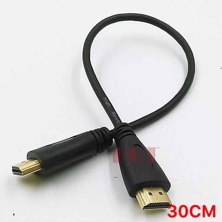 30cm 50cm สาย HDMI ต่อภาพเสียงทีวี ยาว0.3เมตร-1เมตร (Black)