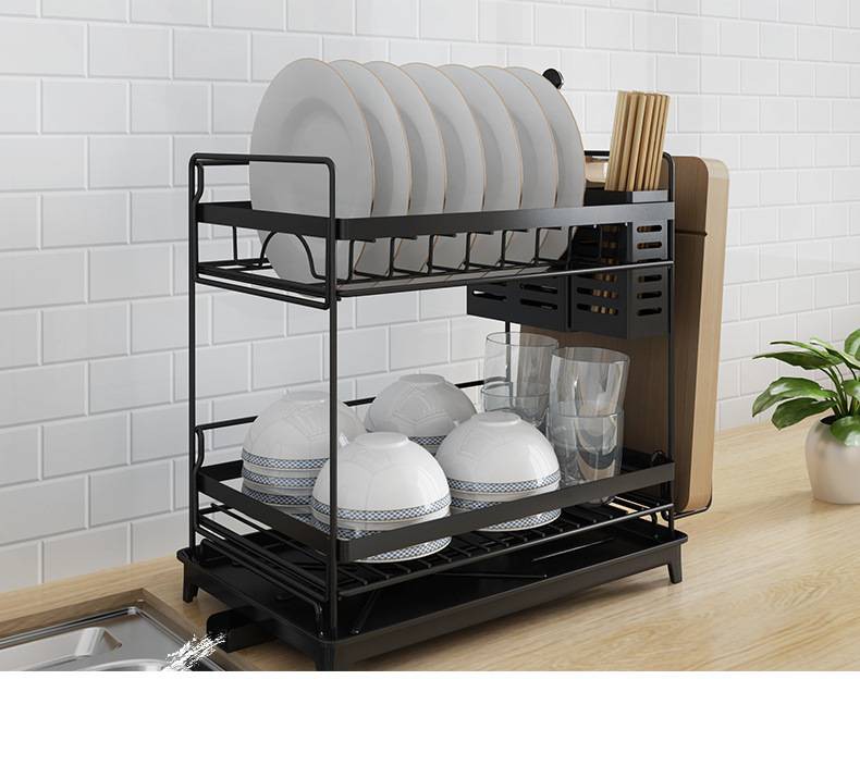 【ready stock】Stainless Steel Sink Drain And Paint Kitchen Shelving Rack ...