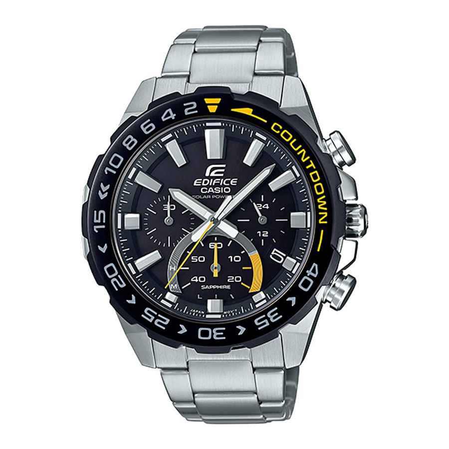 Casio Edifice นาฬิกาข้อมือผู้ชาย สายสแตนเลส รุ่น EFS-S550DB,EFS-S550DB-1A - สีเงิน