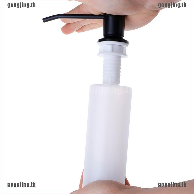 [Gong]สีดํา สําหรับอ่างล้างจาน เครื่องจ่ายสบู่ ห้องน้ํา กดสบู่ด้วยตนเอง - รูปที่ 6