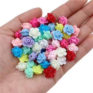 ลูกปัดดอกกุหลาบ สีแคนดี้ 20 ชิ้น สําหรับงานแฮนด์เมด