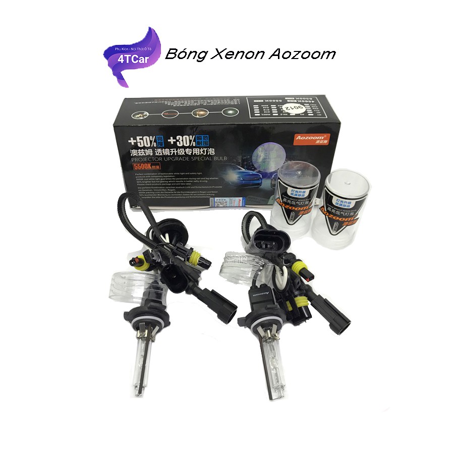 หลอดซีนอน Aozoom 2 คู่ - H1 - H4 - H7 - H11 - 9005 หรือฐานหลอดไฟ 9006 - 24 เดือน