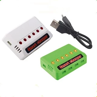 CHARGER 6 in 1 ที่ชาร์จ แบตเตอรี่ 6 in 1 สำหรับชาร์จ แบตโดรน แจ็คขาว
