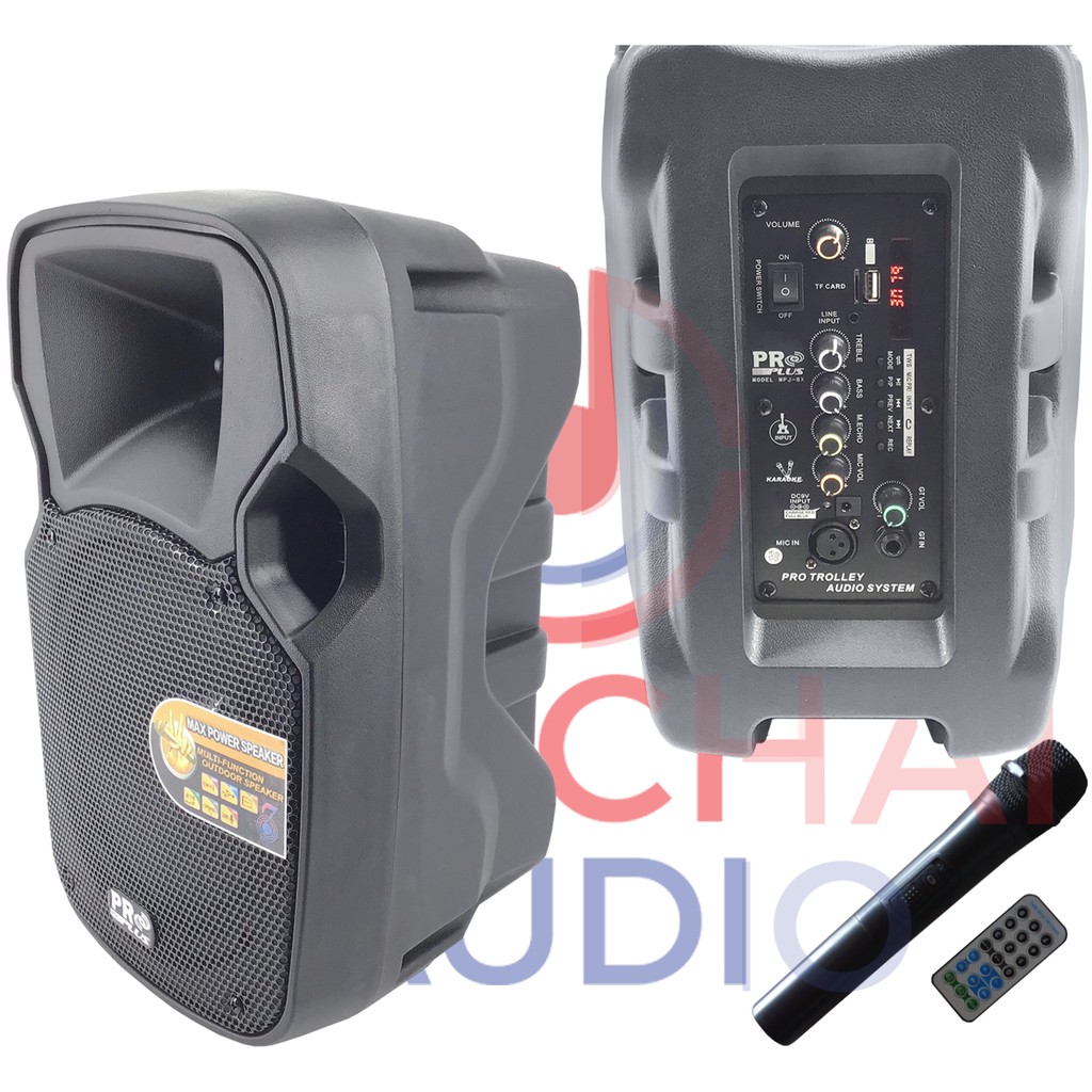 ลำโพงพกพา PROPLUS รุ่น MPJ8X ล้อลาก,บลูทูธ ,USB ,ไมค์ลอย (XA8)