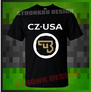 ใหม่ เสื้อยืดลําลอง แขนสั้น พิมพ์ลาย Cz-Usa Firearms สําหรับผู้ชายS-5XL