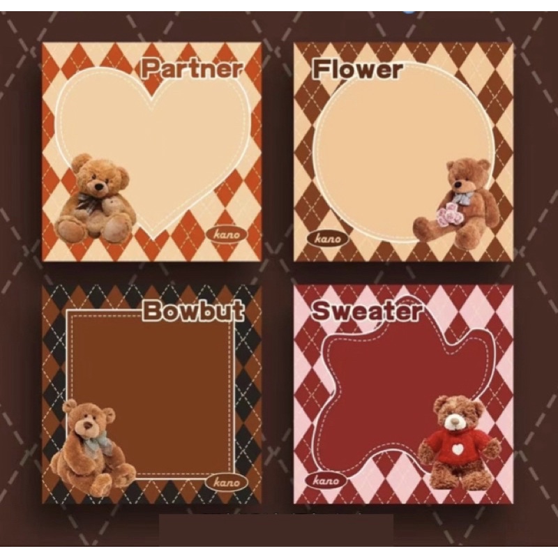 ล้างสต๊อก (184)สมุดฉีกโน้ตลายหมีเทดดี้ 50 แผ่น