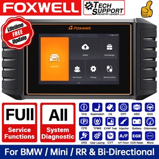 Foxwell NT710 OBD2 เครื่องสแกนเนอร์วินิจฉัยระบบเต็ม OIL SAS TPS DPF BMS SRS EPB ABS รีเซ็ต สําหรับ BMW MINI Royce ODB 2 เครื่องอ่านโค้ดเครื่องยนต์ สําหรับทุกรุ่น