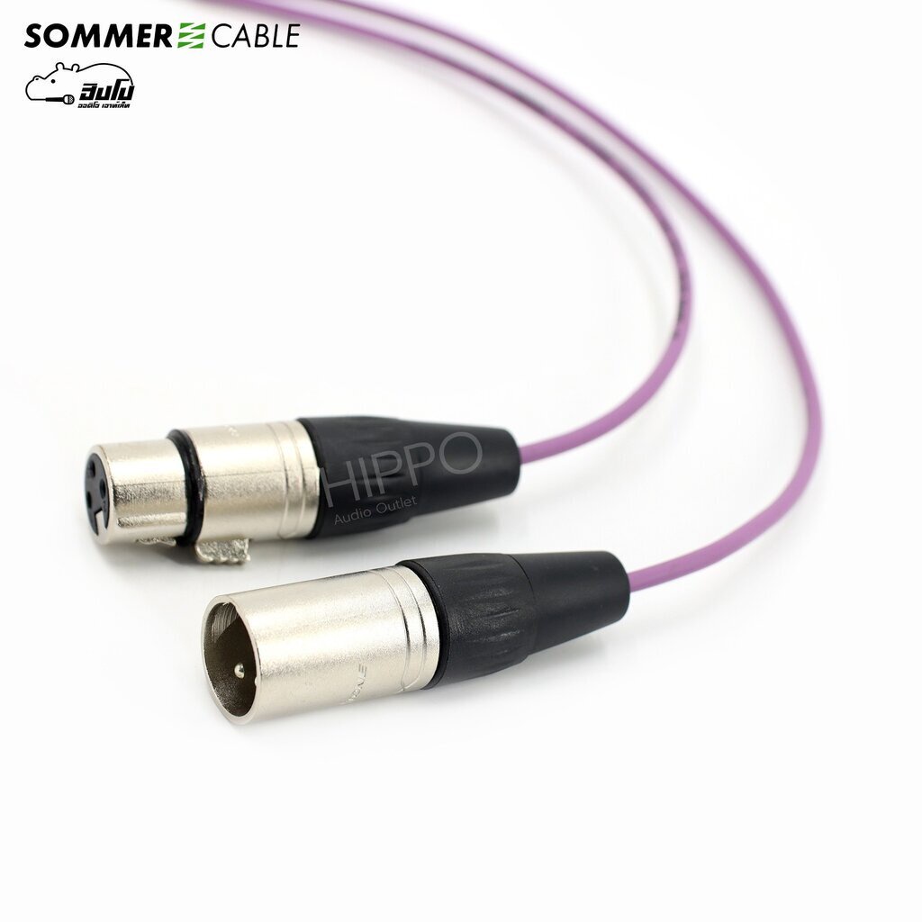 สายสัญญาณสำเร็จ SOMMER C+C 1 เมตร Basic SC B1 01 PUR สีม่วง (ใบกำกับภาษีทักเเชทได้เลยค่ะ) ฮิปโป ออดิโอ Hippo Audio